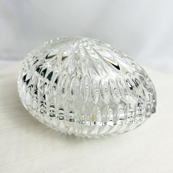 Crystal Vintage Lidded Egg Nachtmann Bleikristall in Box W Germany 5” long - Picture 6 of 11